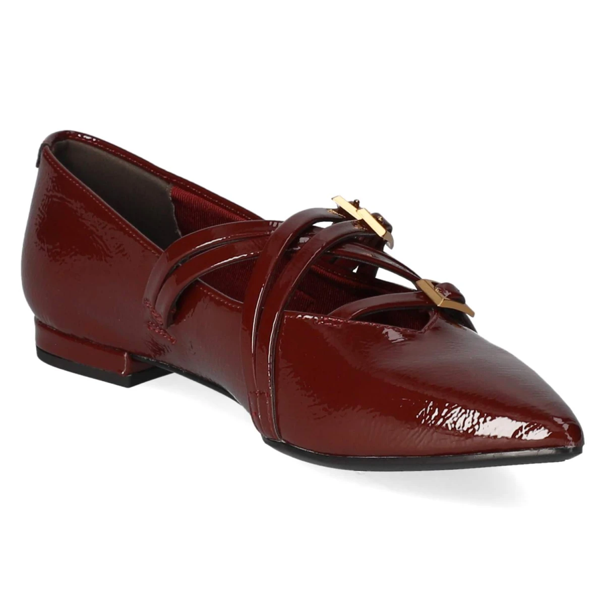 Spangenballerinas - MERLOT PATENT