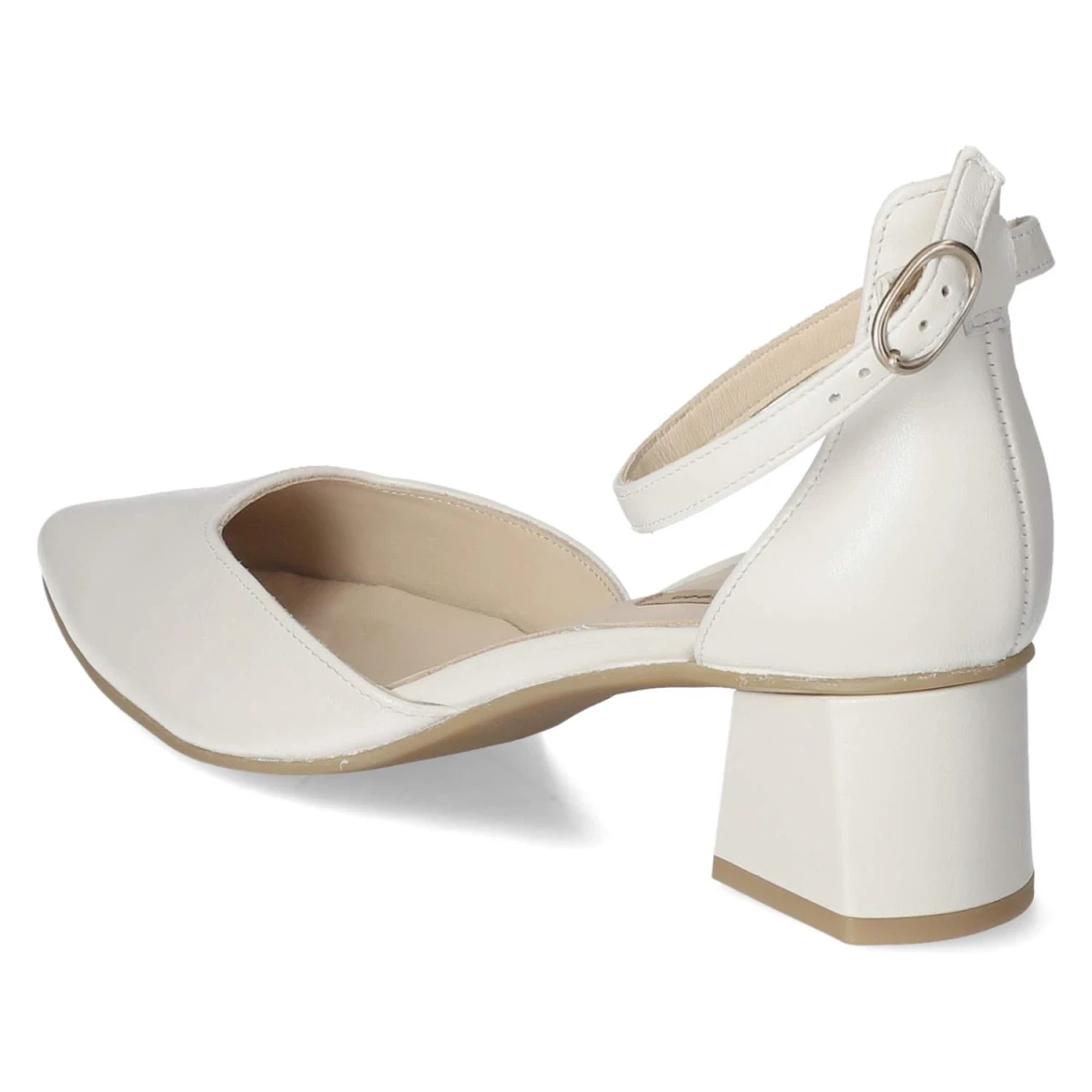 Riemchenpumps - pearl ivory