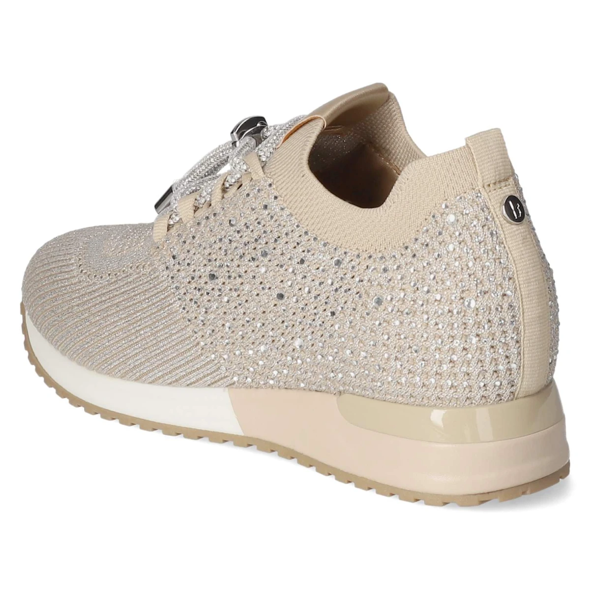 Low Sneaker - Beige Silber