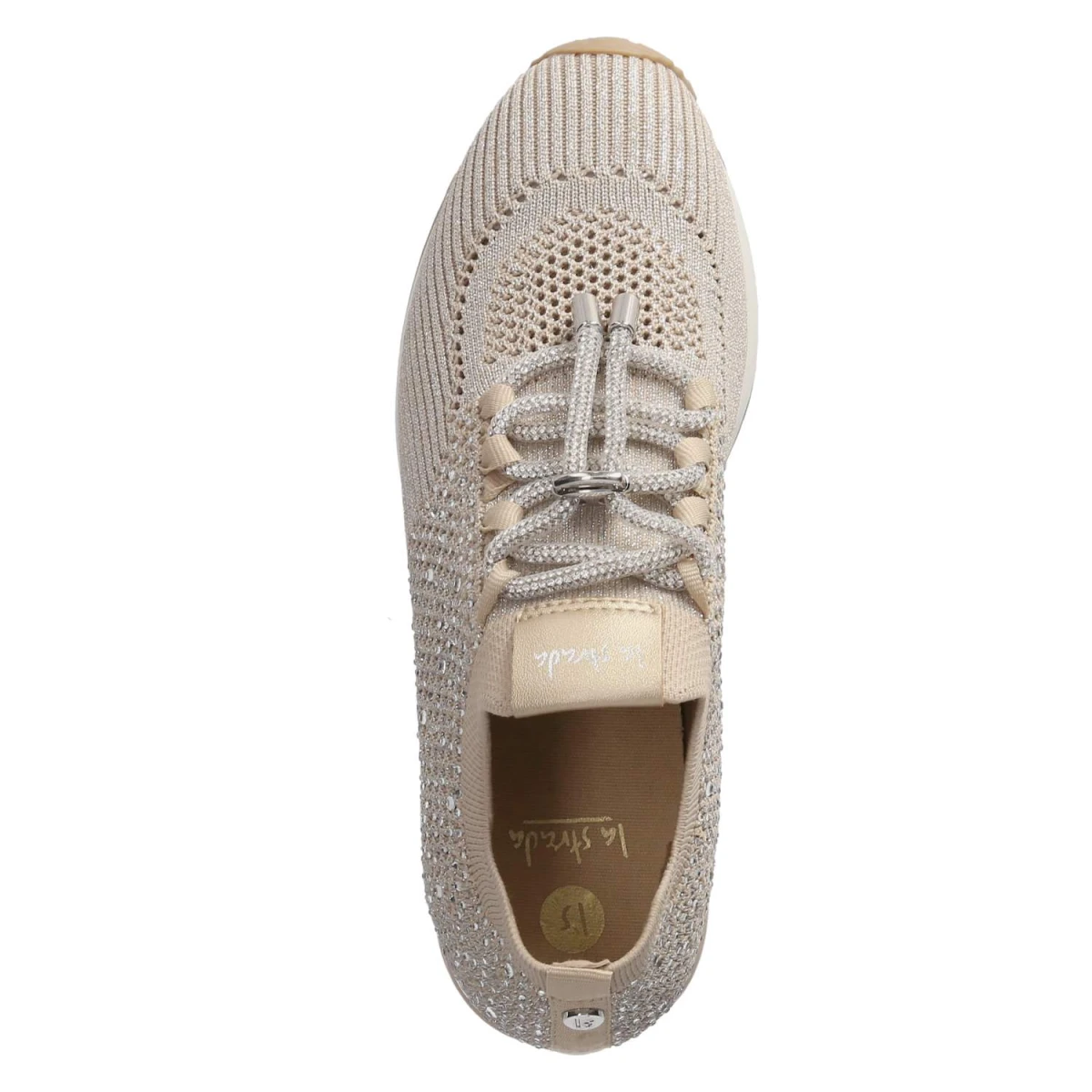 Low Sneaker - Beige Silber