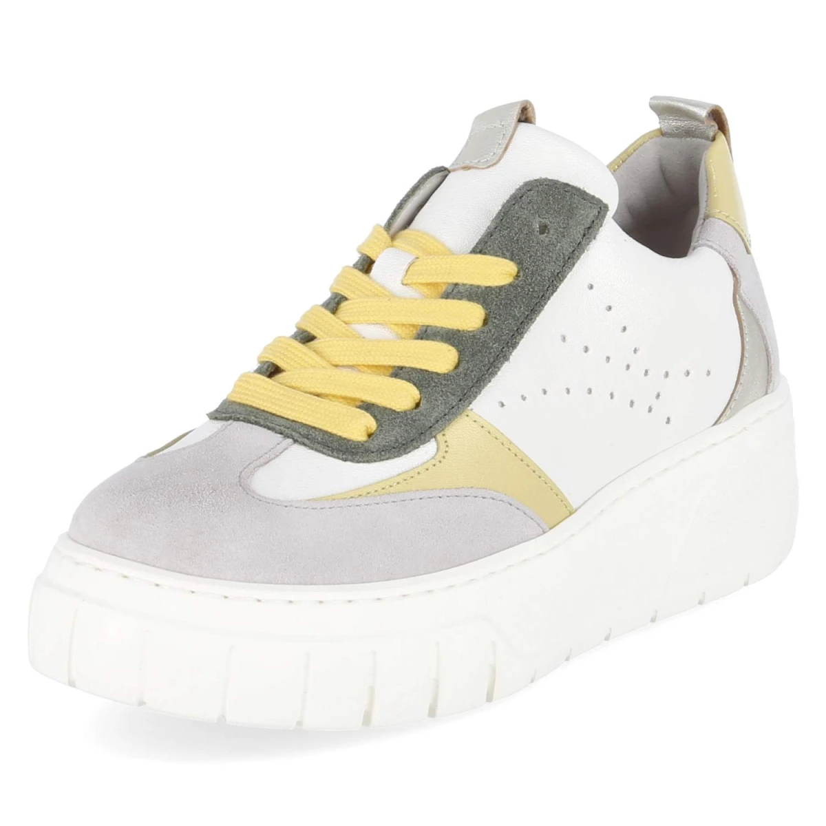 Low Sneaker - latte/yellow/pine
