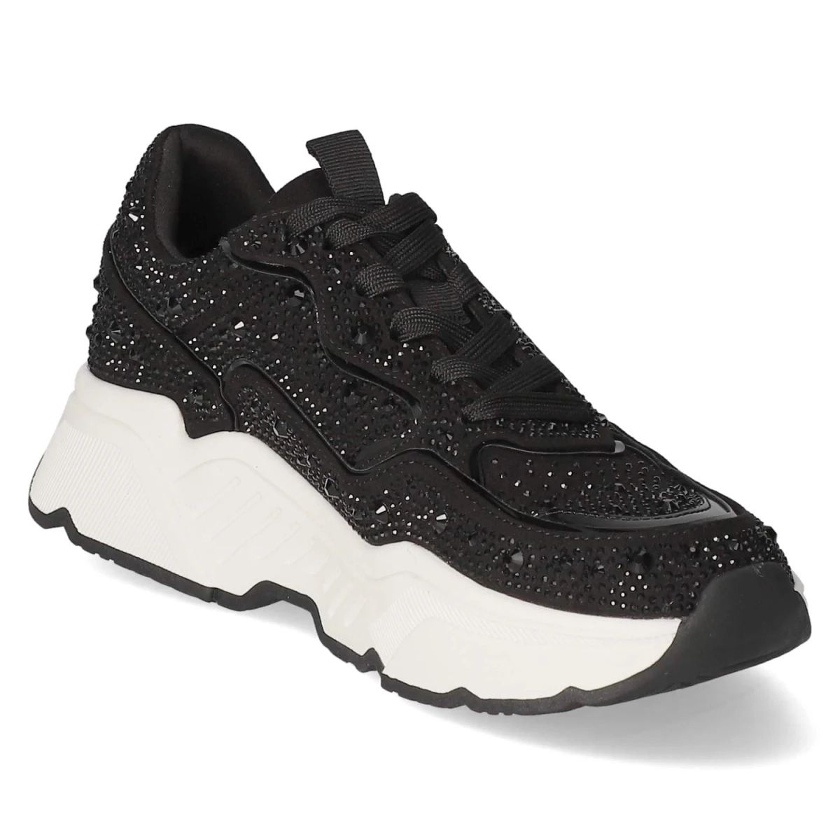 Low Sneaker - Black micro + stones