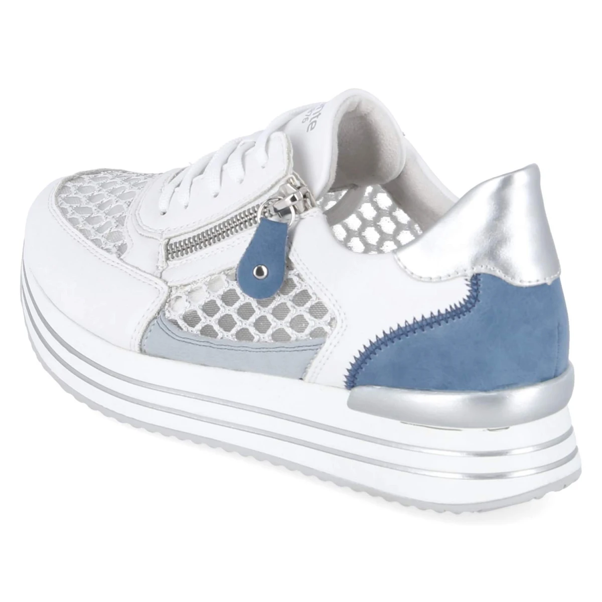 Plateau-Sneaker - weiss kombi