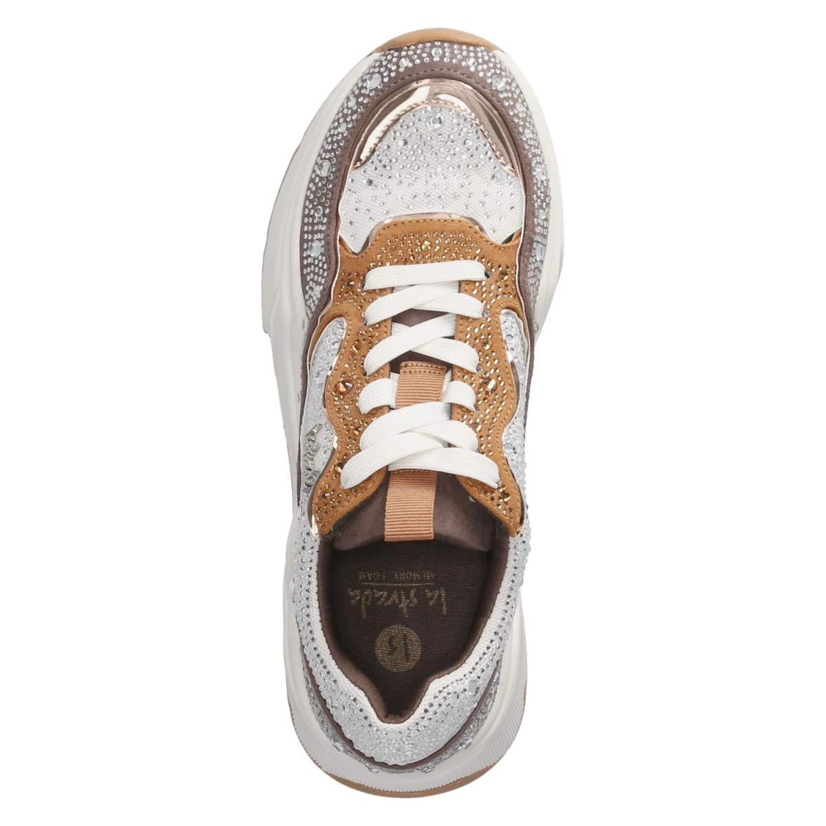Low Sneaker - Taupe Tan mesh micro/ stones