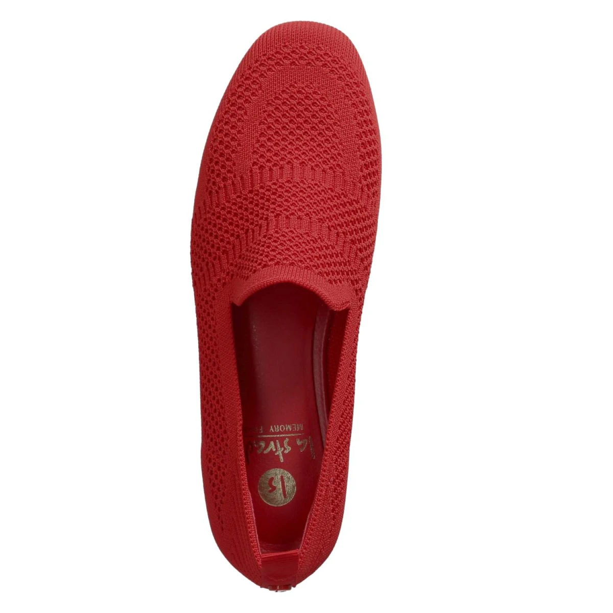 Slipper - red knitted