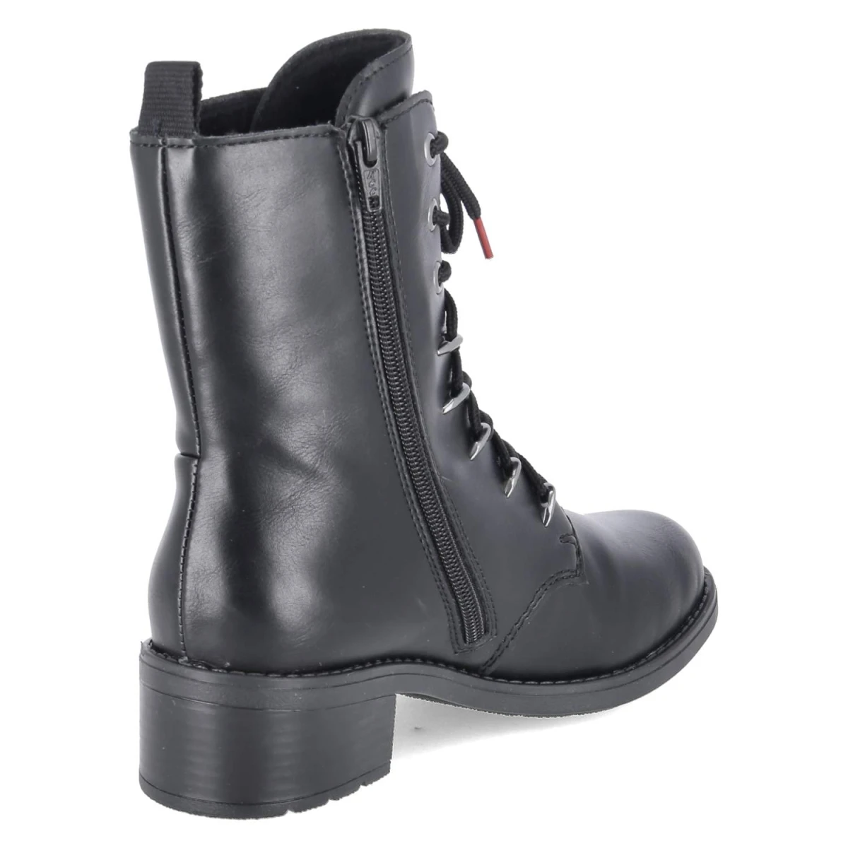 Schnürstiefeletten - schwarz