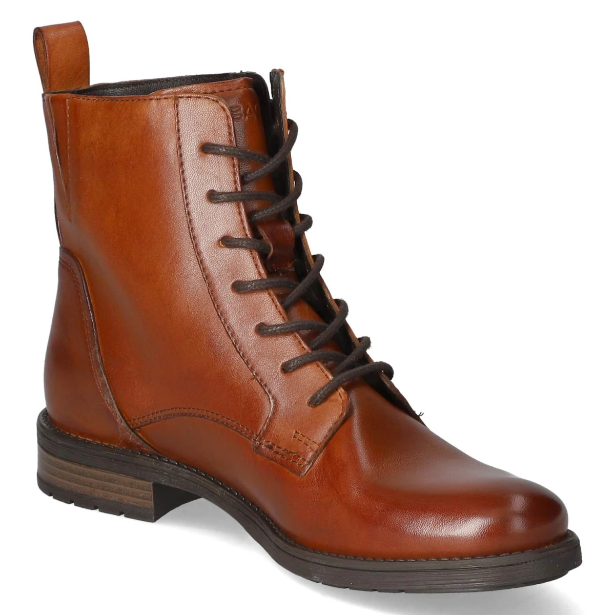 Schnürstiefeletten - cognac