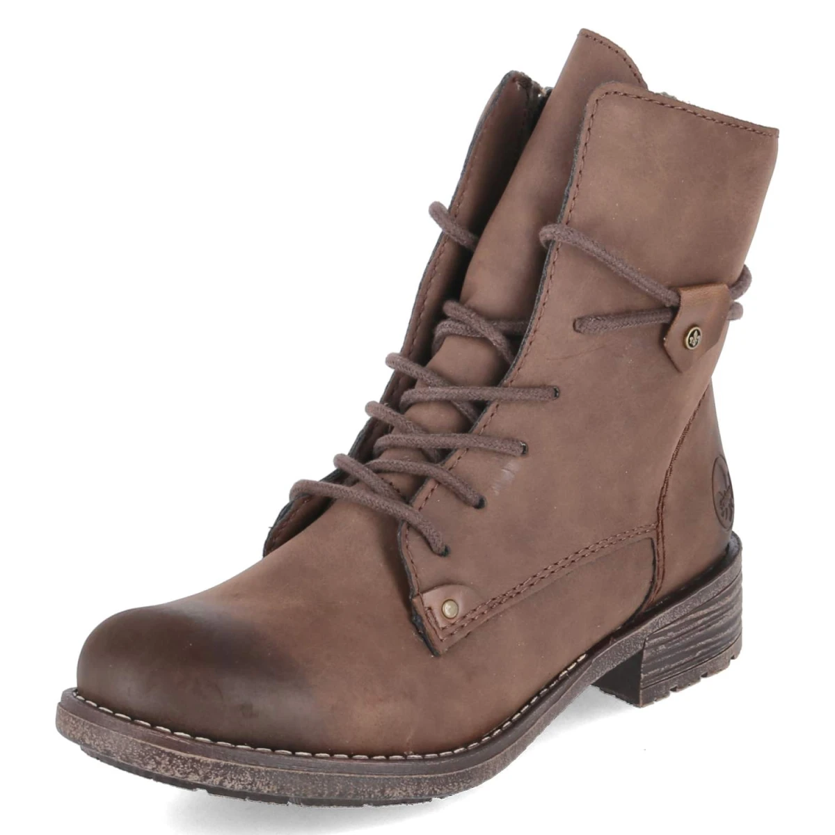 Schnüstiefeletten - BRAUN