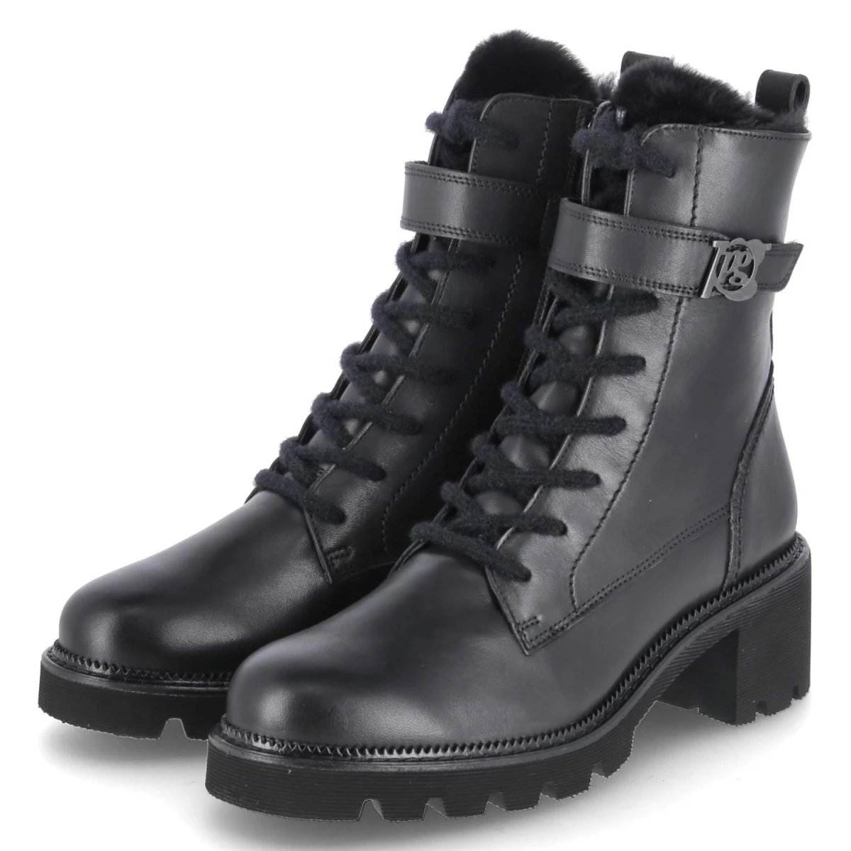 Schnürstiefeletten - black