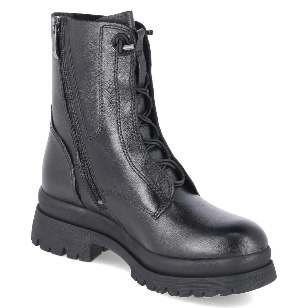 Schnürboots - BLACK LEATHER