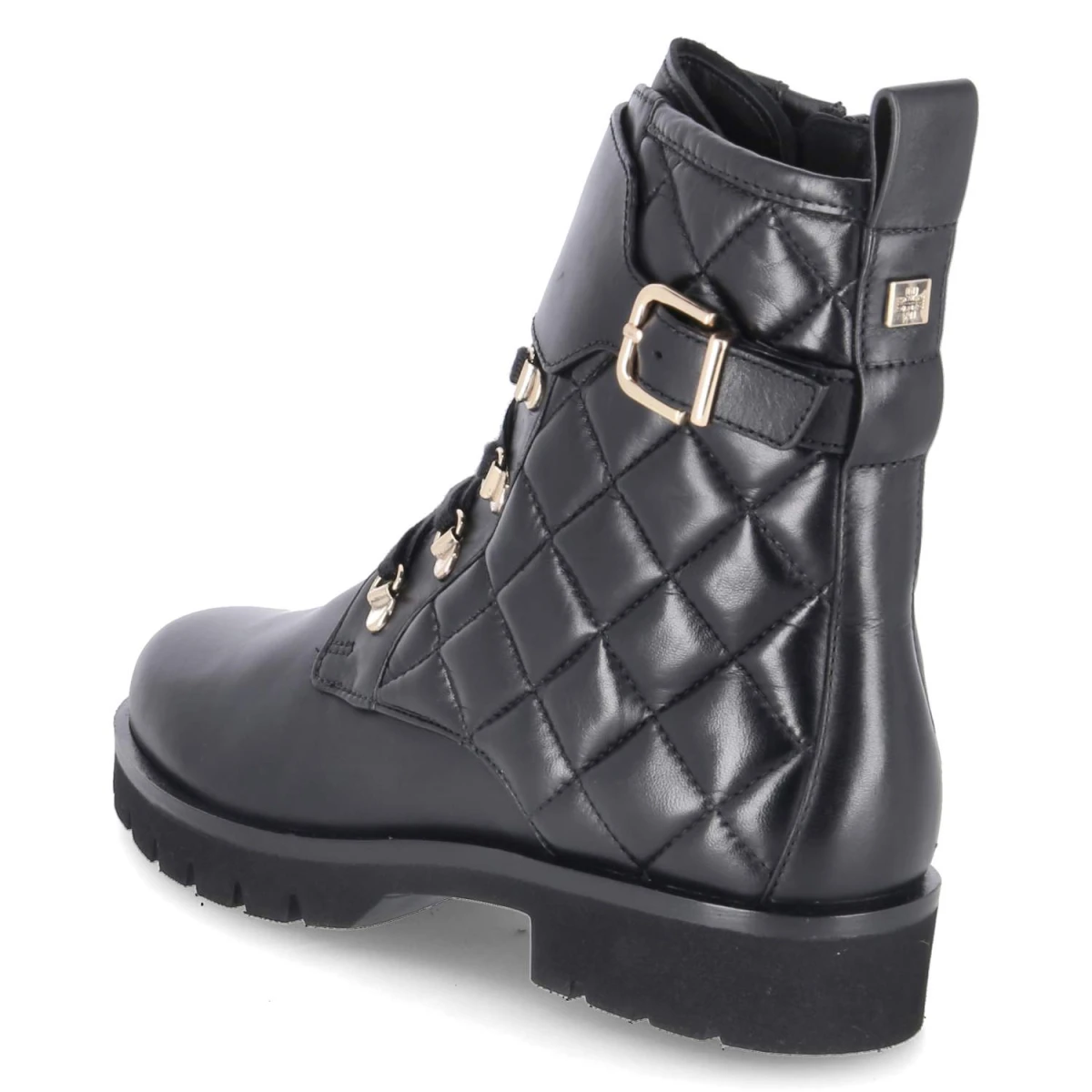 Schnürstiefeletten - schwarz