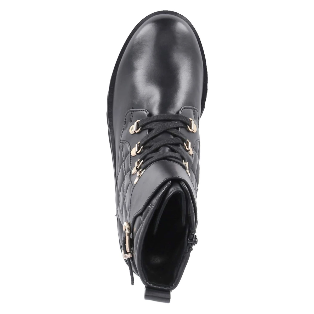 Schnürstiefeletten - schwarz