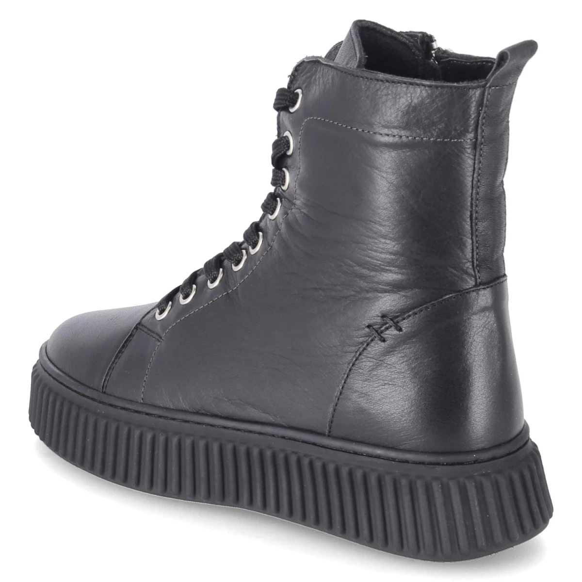 Schnürstiefeletten - schwarz