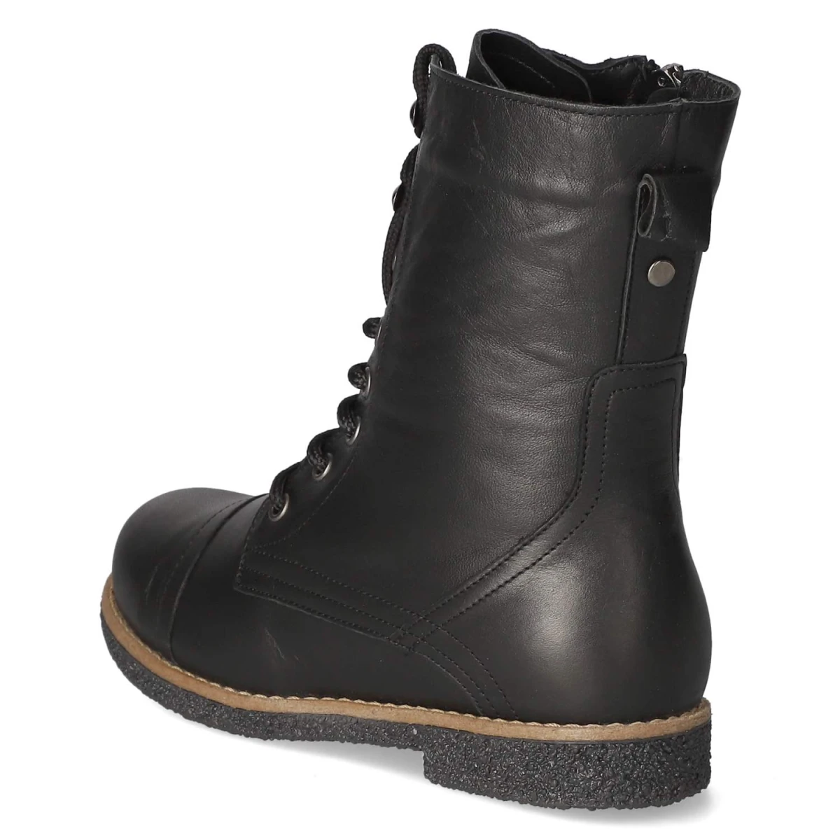 Schnürstiefeletten - schwarz