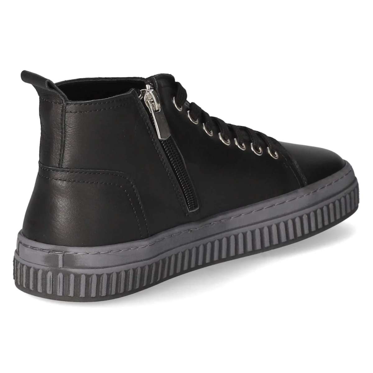 Schnürstiefeletten - schwarz/schiefer