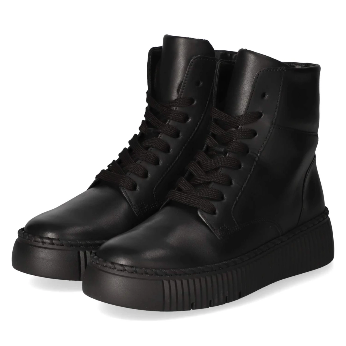 Schnürstiefeletten - BLACK