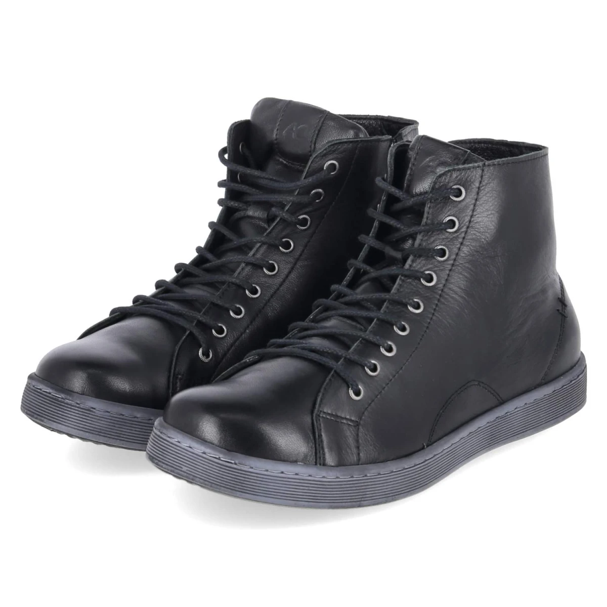 Schnüstiefeletten - schwarz