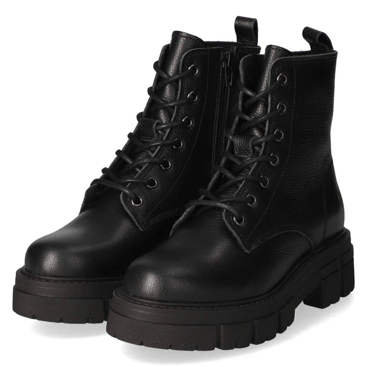 Schnürstiefeletten CASTLE - BLACK