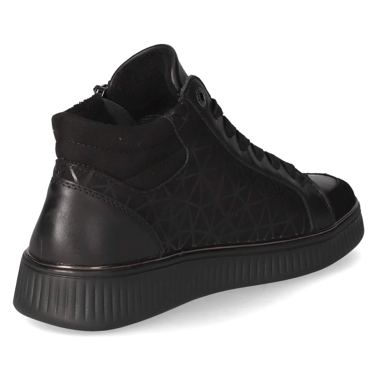 Schnürstiefeletten - schwarz