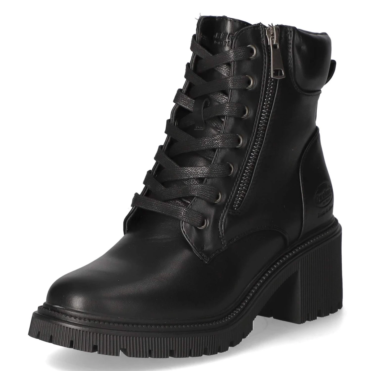 Schnürstiefeletten - schwarz