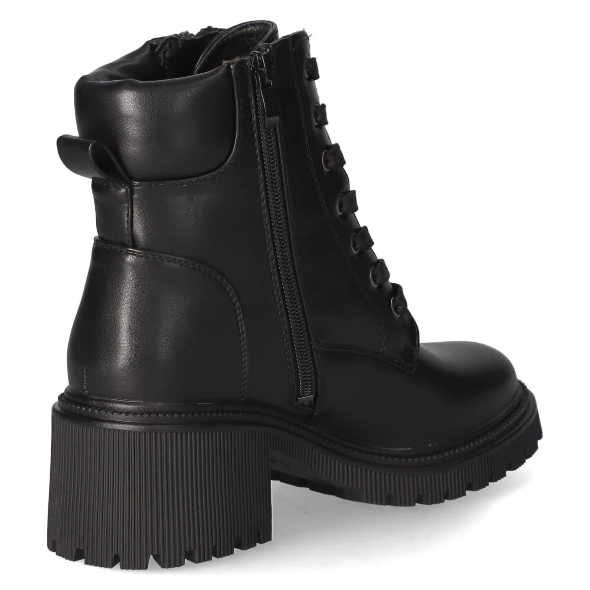 Schnürstiefeletten - schwarz