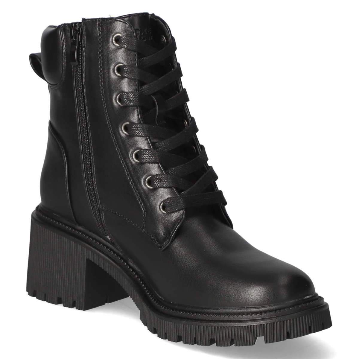 Schnürstiefeletten - schwarz