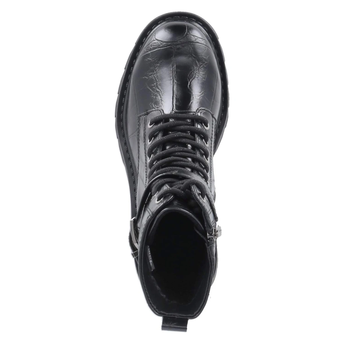 Schnürboots - BLACK CROCO