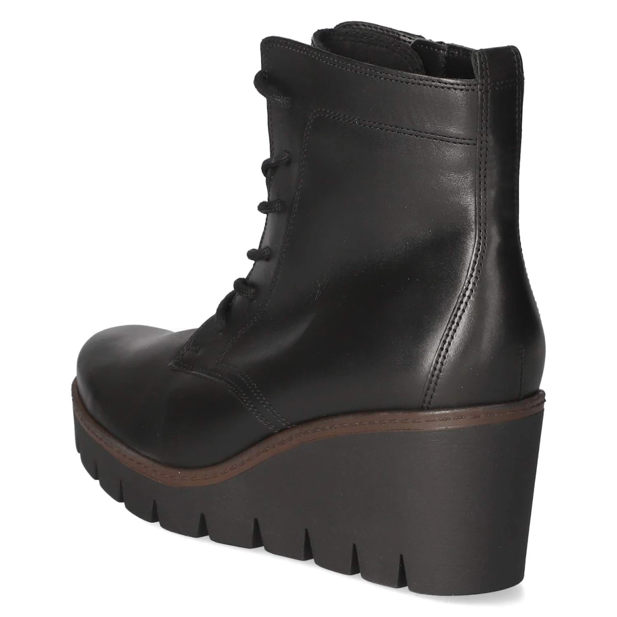 Schnürstiefeletten - schwarz (cognac)