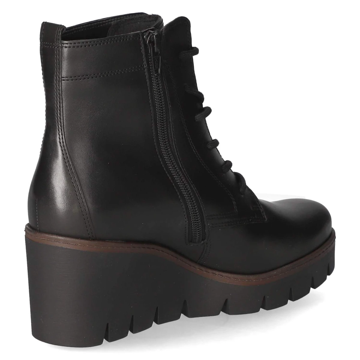 Schnürstiefeletten - schwarz (cognac)