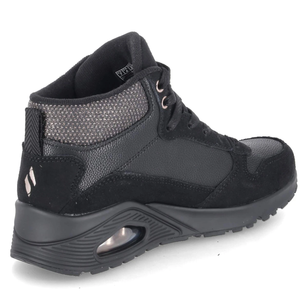 High Sneaker UNO-STARCE SHINE - black