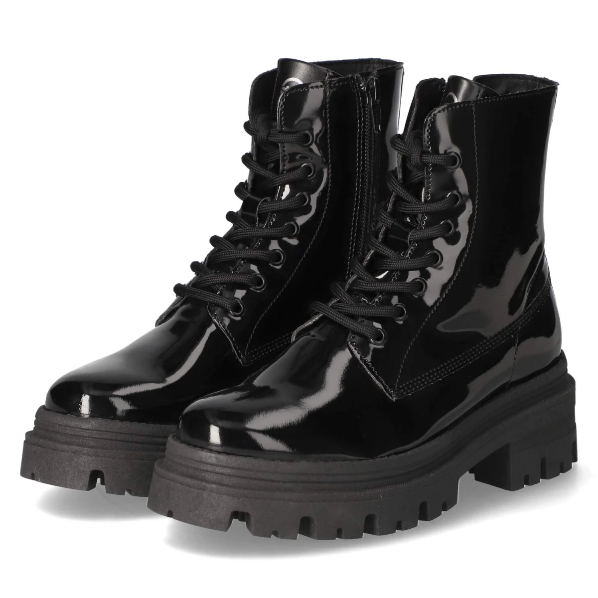 Schnürstiefeletten - BLACK PATENT