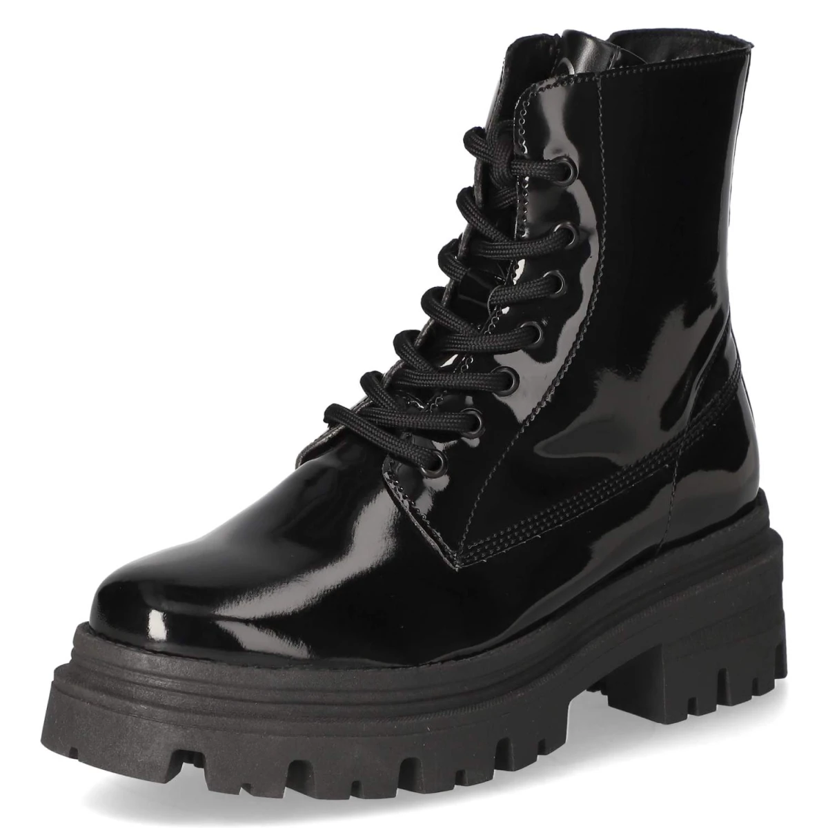 Schnürstiefeletten - BLACK PATENT