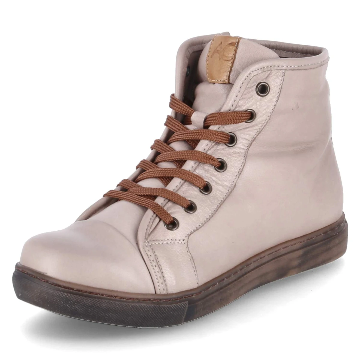 Schnürstiefeletten - dark stone/brandy