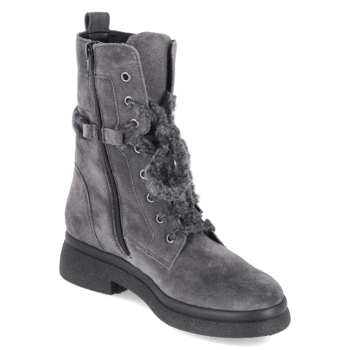 Schnürstiefeletten - DARK-GREY