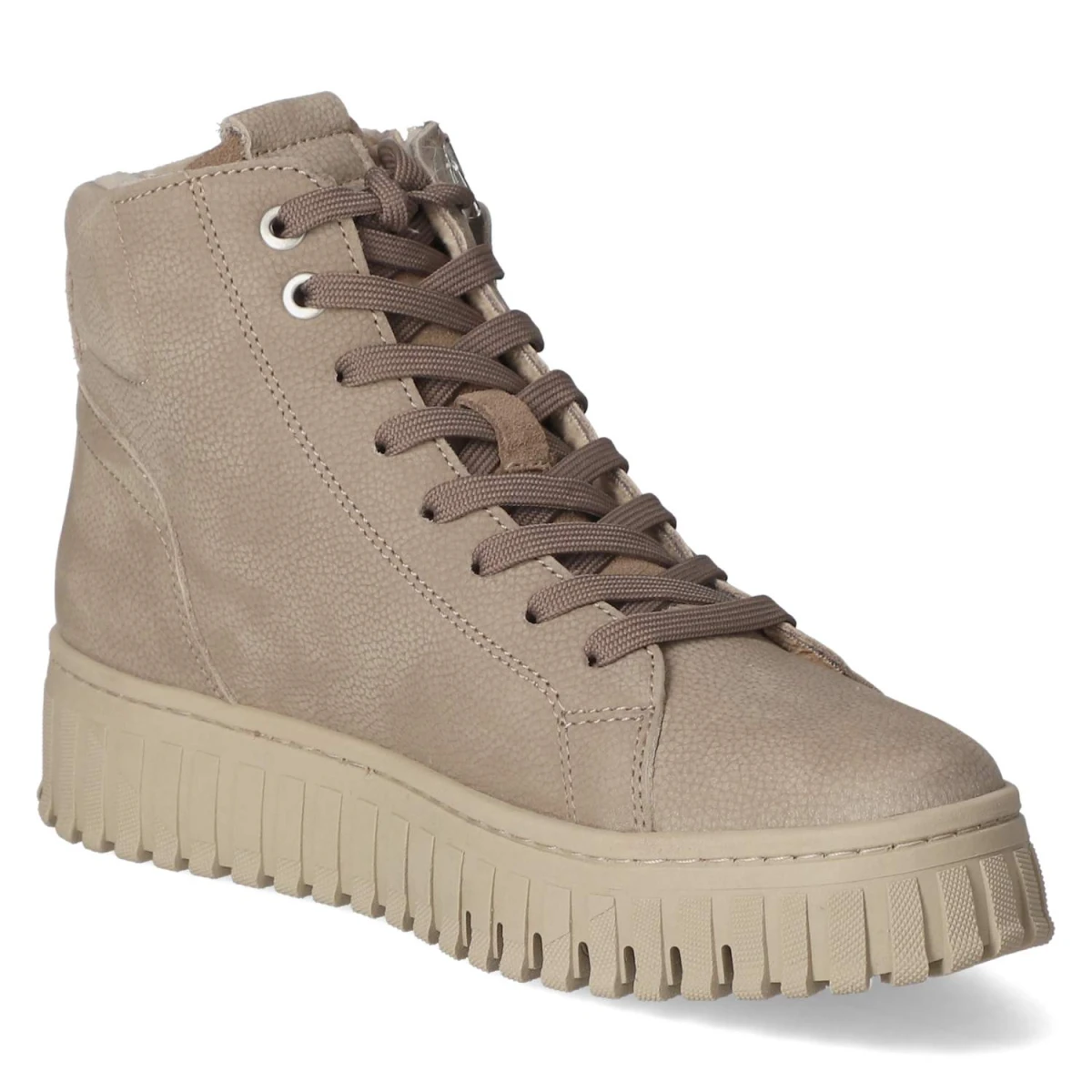 Schnürstiefeletten - taupe