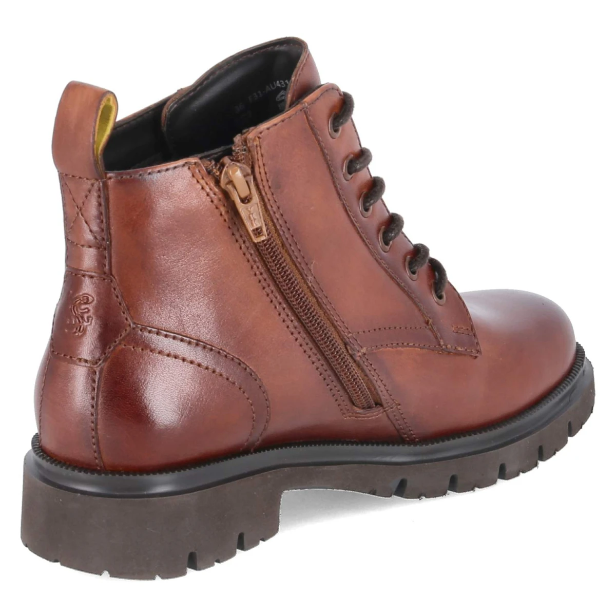 Schnürstiefeletten - Cognac