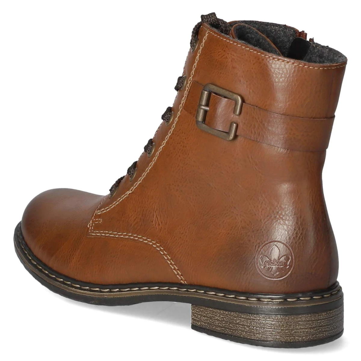 Schnürstiefeletten - BRAUN