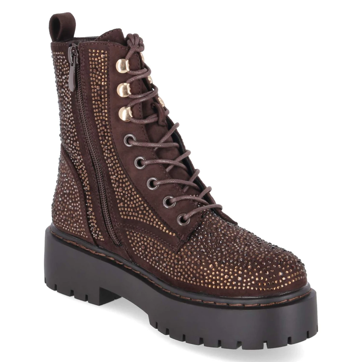 Schnürboots - dk. brown
