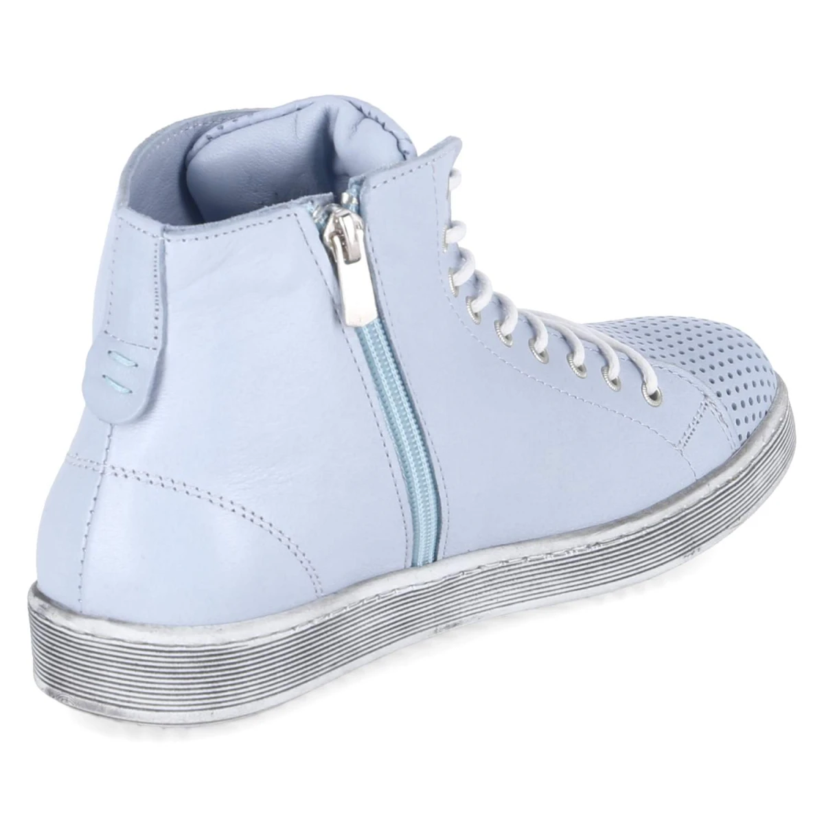 Schnüstiefeletten - pastellblau