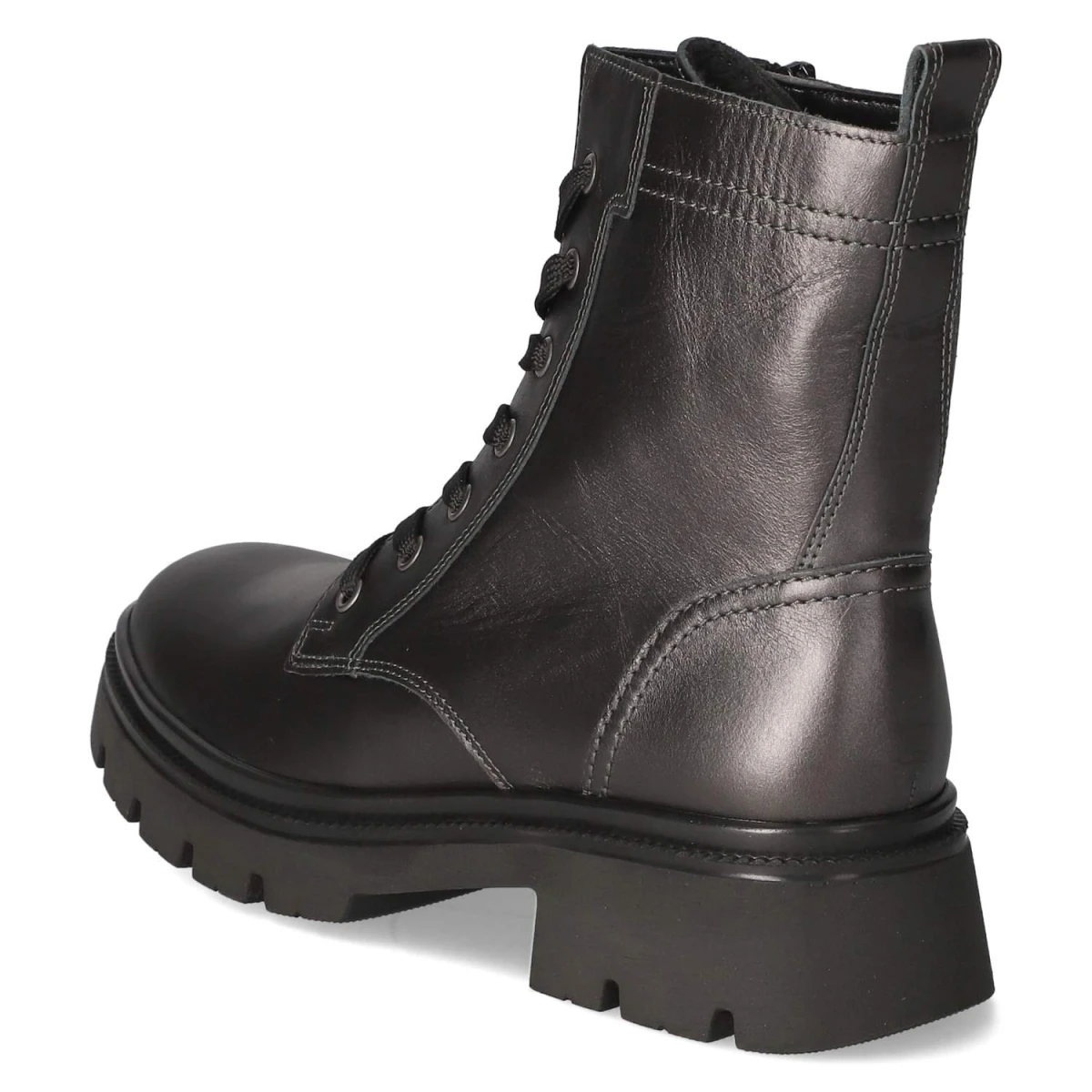 Schnürstiefeletten - antiksilber