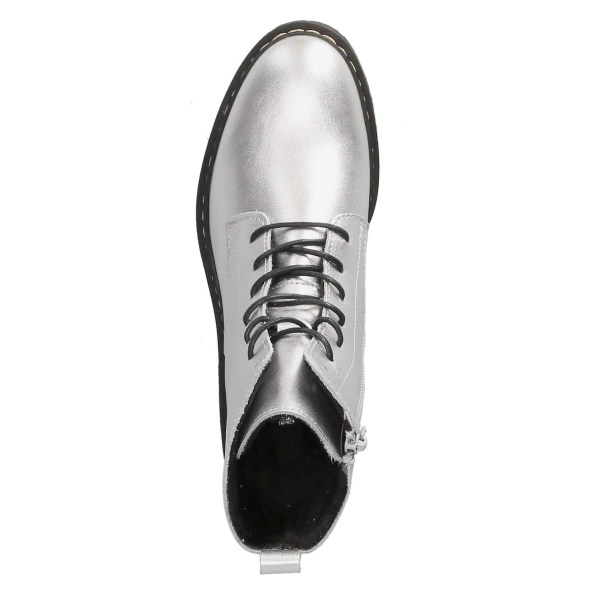 Schnürstiefeletten - silver