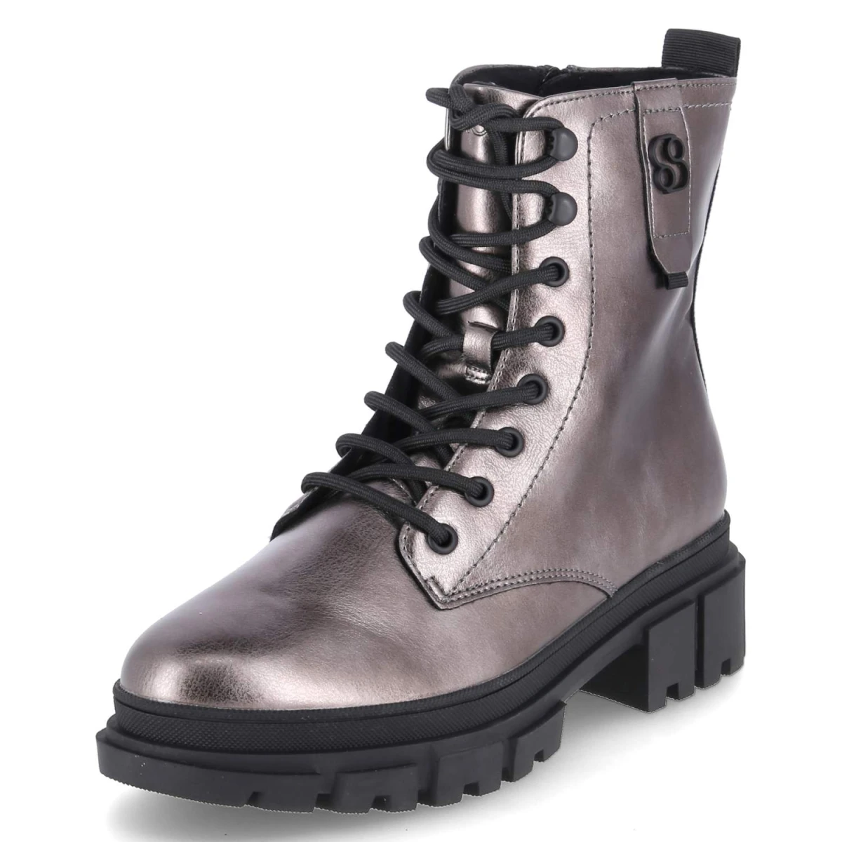 Schnürstiefeletten - PEWTER