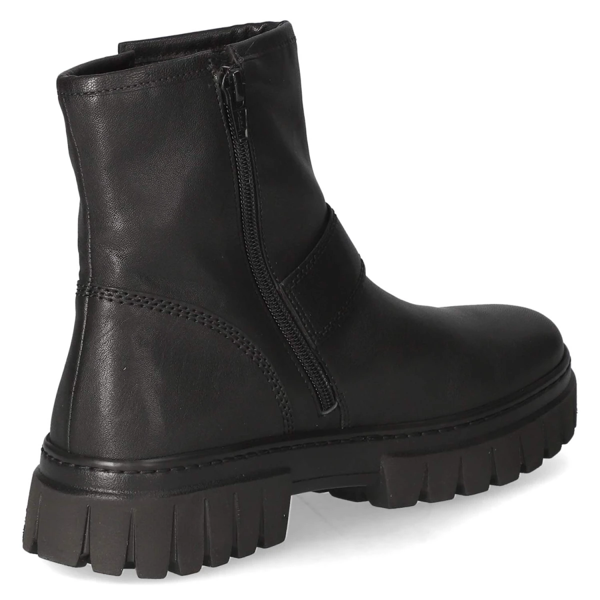 Bikerstiefeletten - schwarz (Mel./uni)