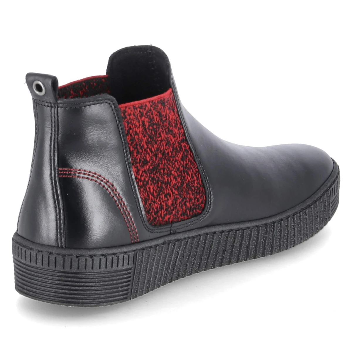 Chelsea Boots - schwarz/rot