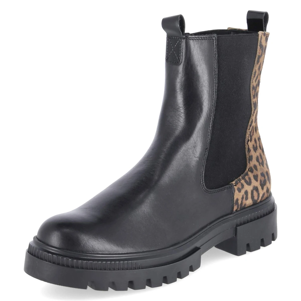 Chelsea Boots - Black-Leopard