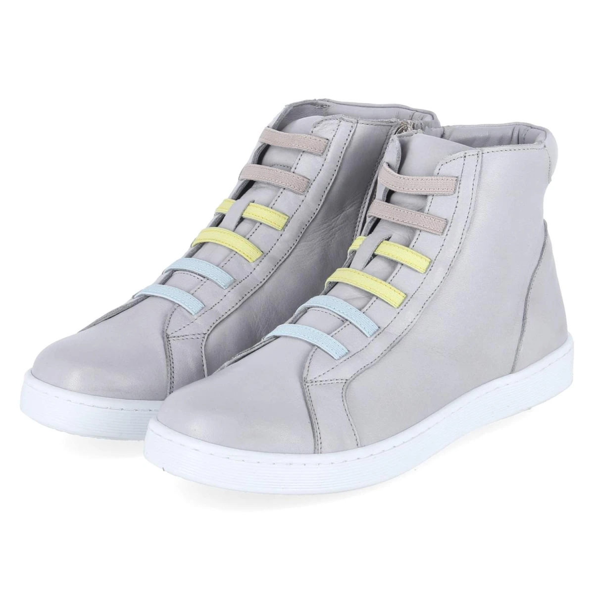 Boots - seidengrau/weiß kombi