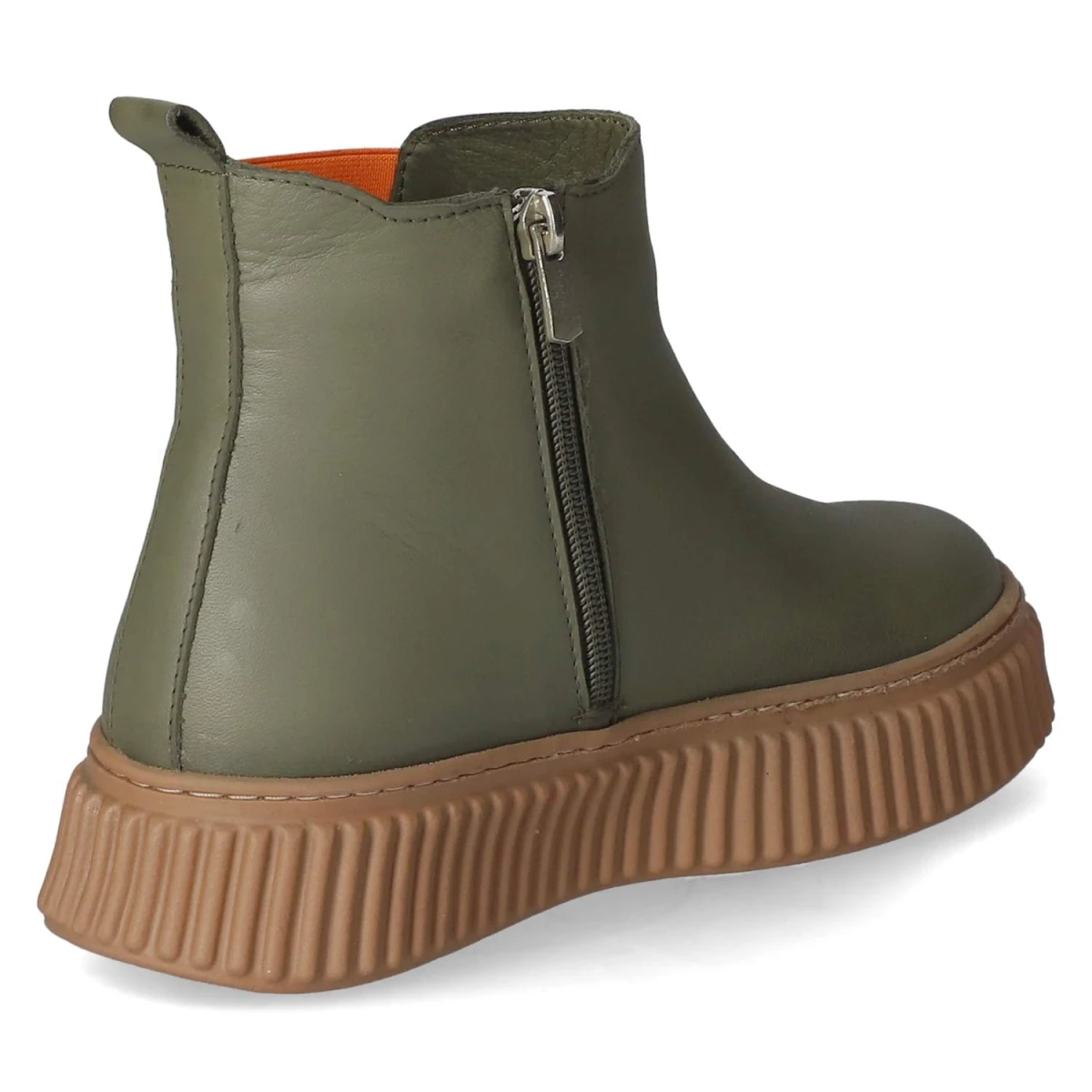 Chelsea Boots - oliv/orange