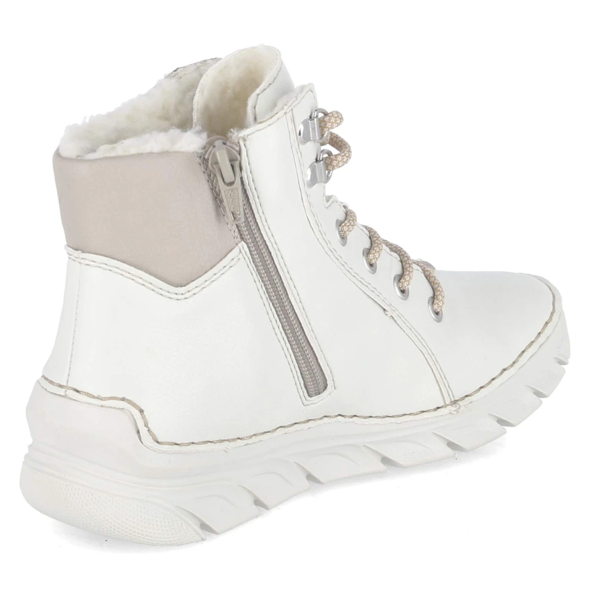 Schnürstiefeletten - weiss