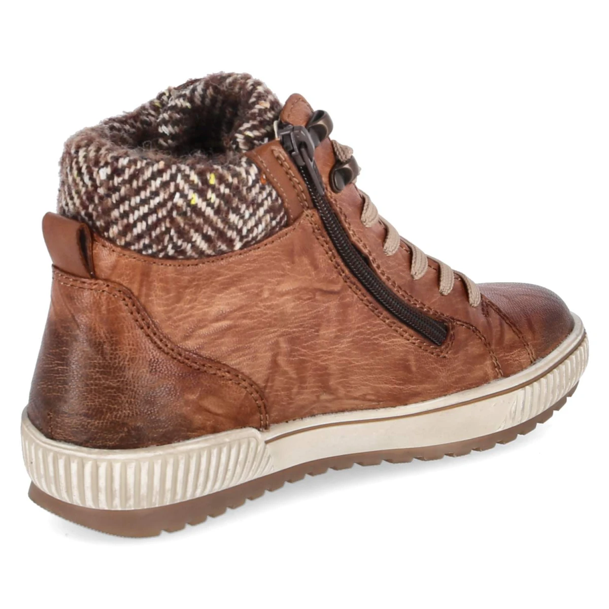Schnürstiefeletten - braun kombi