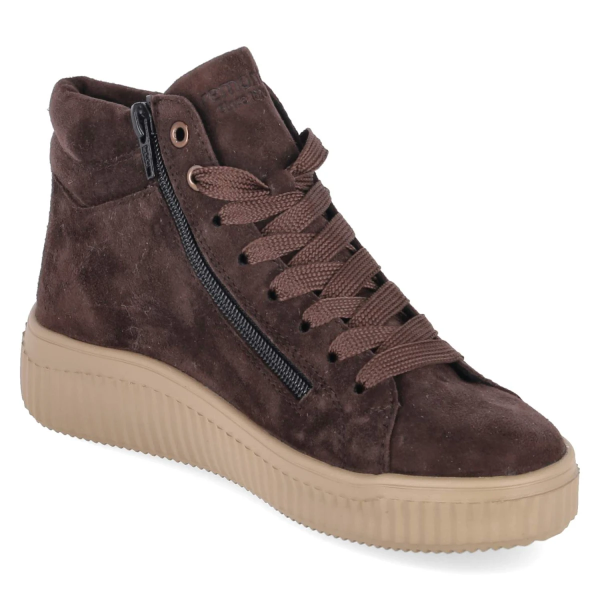 Schnürstiefeletten - braun kombi